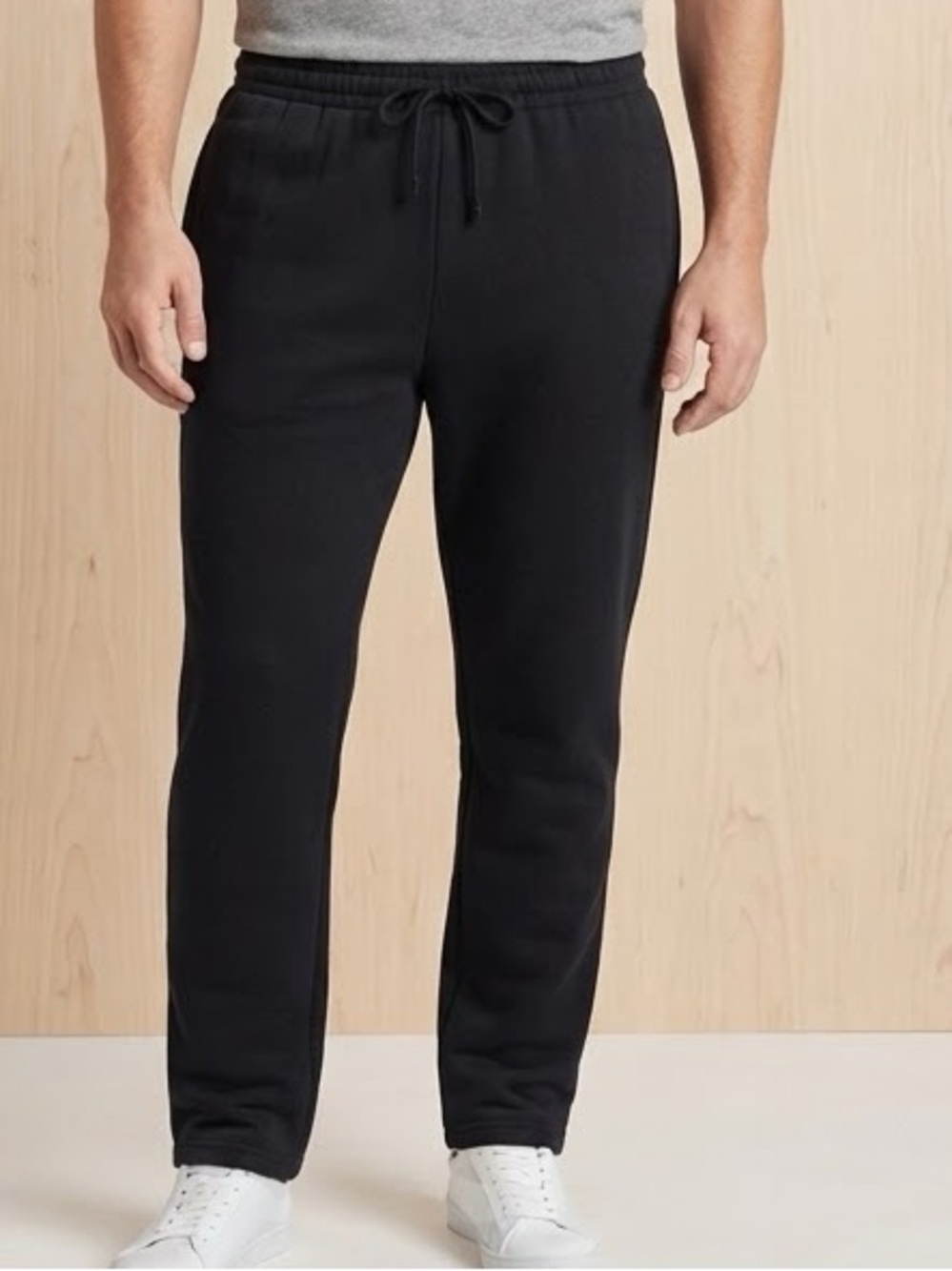 Tek Gear Black Men's Drawstring Sweatpants Open Hem NWT Size XL
